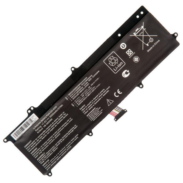 АКБ C21-X202 для ноутбука Asus X202 7.4V 5000mAh (OEM) черная