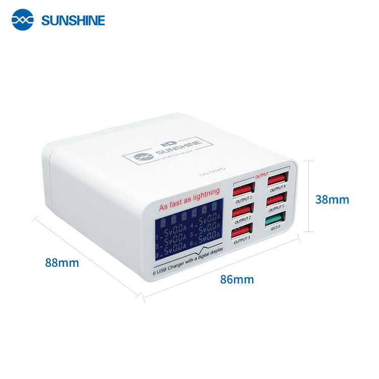 Источник питания SUNSHINE SS-304Q (6 портов USB)