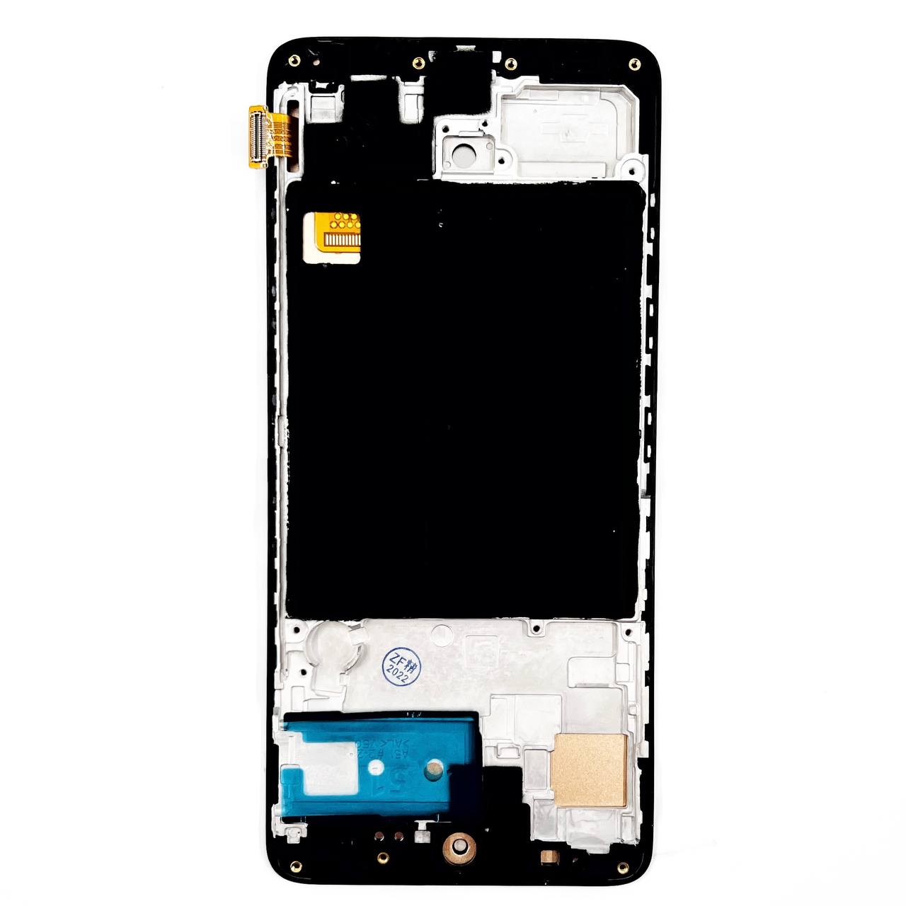 Дисплей Samsung A515F Galaxy A51 в сборе с тачскрином и рамкой, черный (Incell)