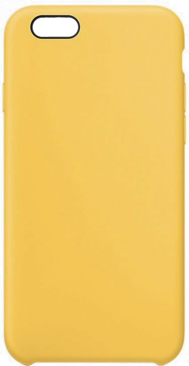 Чехол силиконовый гладкий Soft Touch iPhone 6/ 6S, желтый (без логотипа)