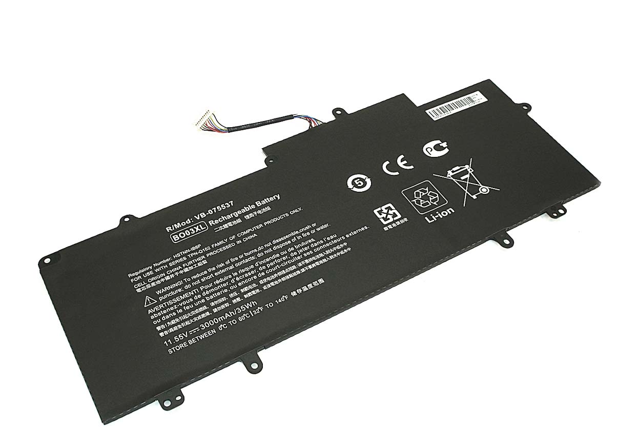 АКБ BO03-3S1P для ноутбука HP Chromebook 14 11,55V 3000mAh (OEM) черная