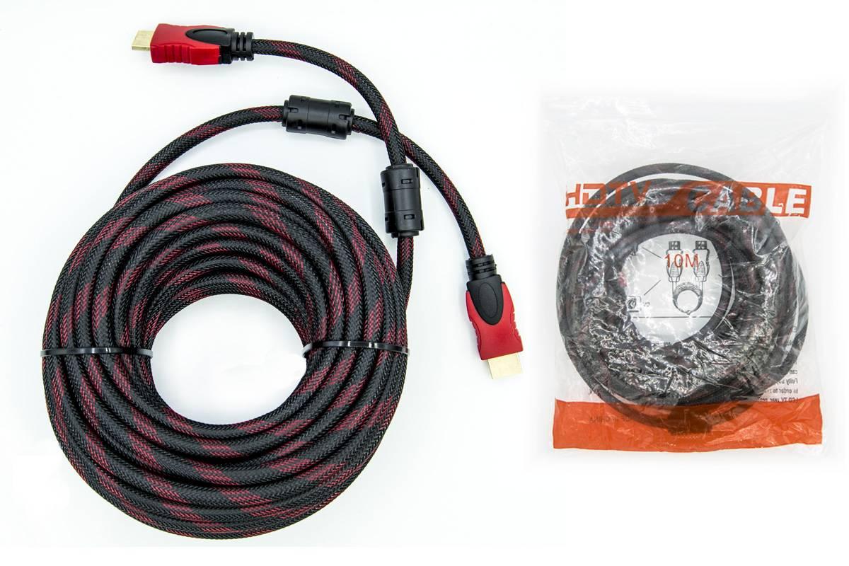 Кабель HDMI (V1.4) 10 метров в тканевой оплетке