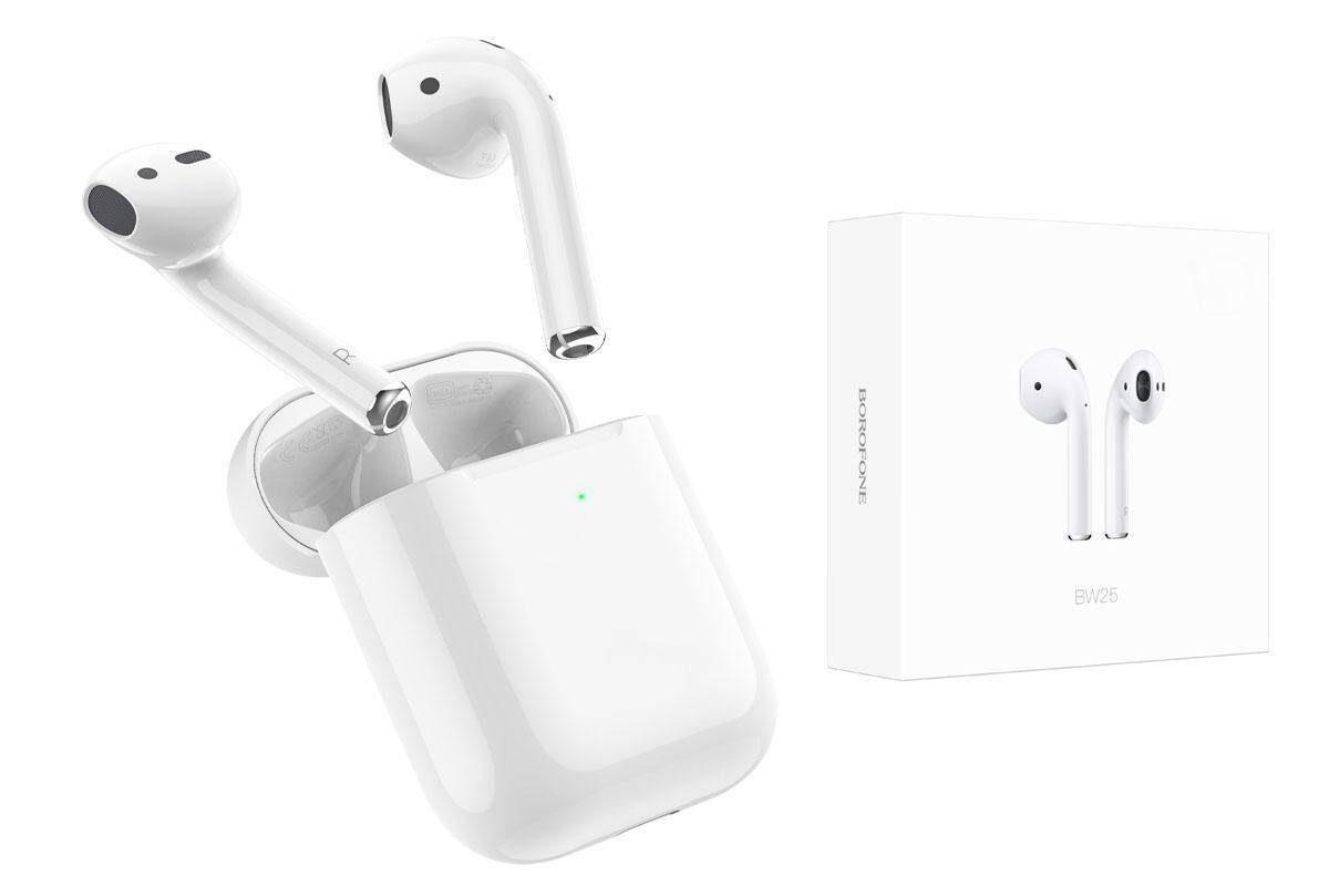Беспроводные наушники BOROFONE BW25 True Wireless Bluetooth Earphone, белые