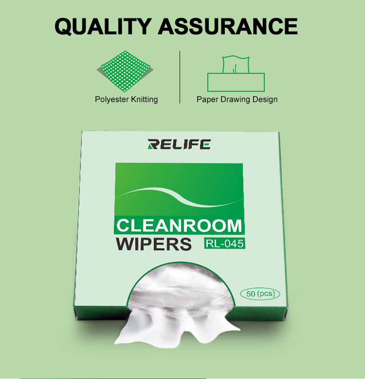 Салфетка тканевая для очистки оптики и дисплеев RELIFE RL-045 (в упаковке 50 шт.)