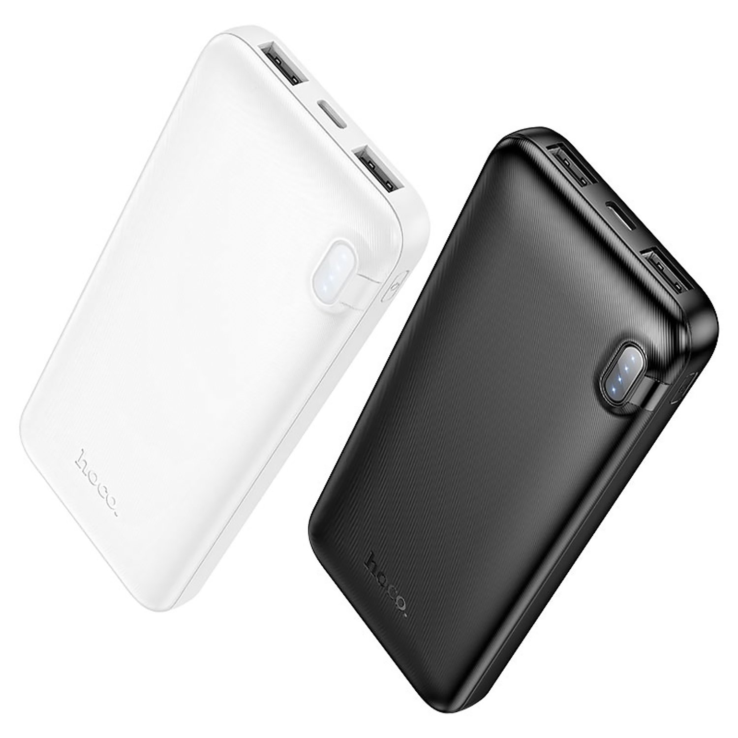 Внешний аккумулятор Power Bank 10000mAh HOCO J128 Type-C/2USB, белый