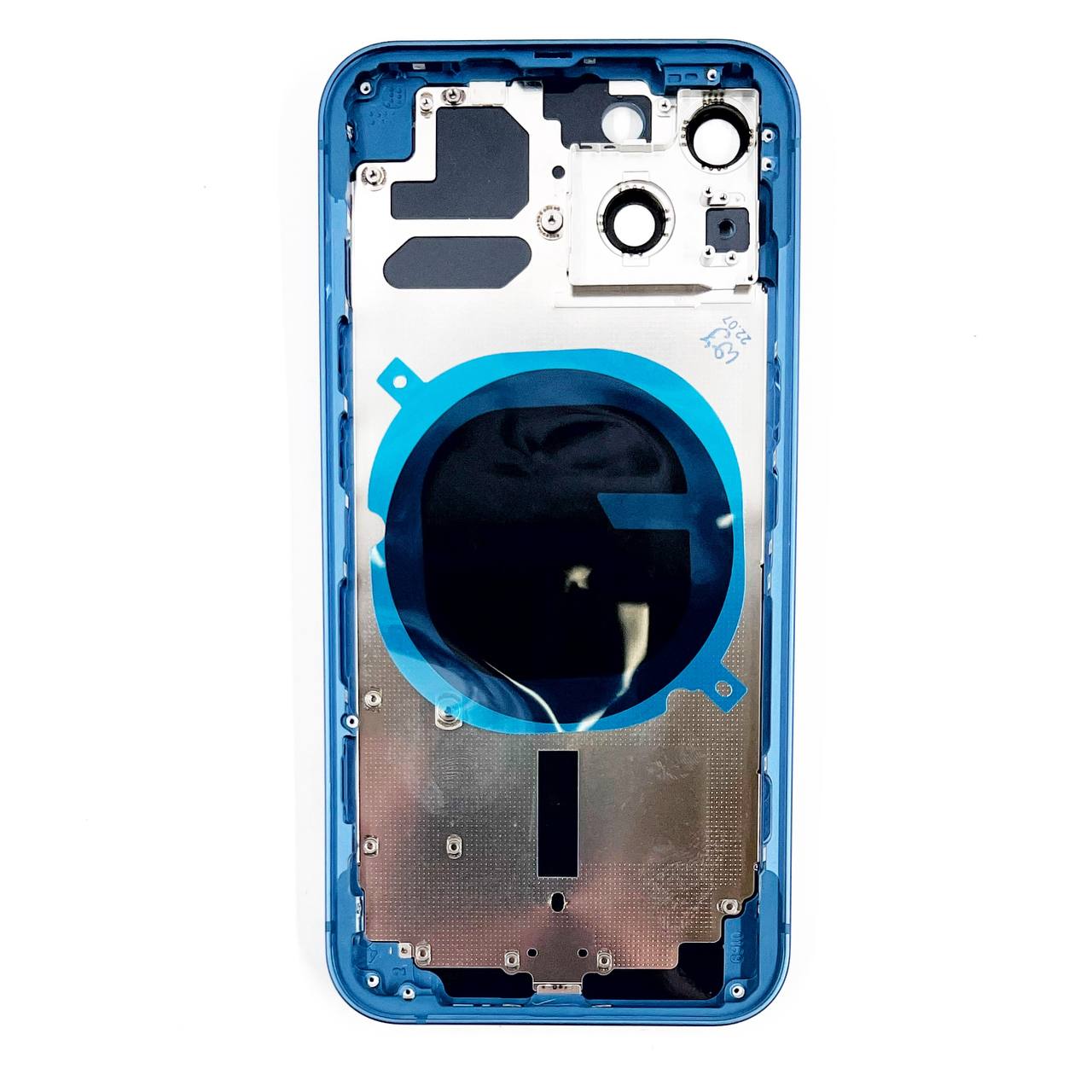 Задняя крышка/ Корпус iPhone 13 в сборе с рамкой , синий (CE)