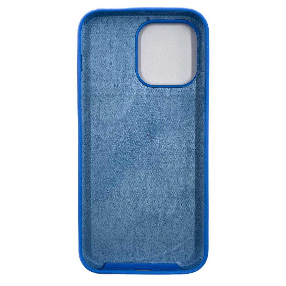 Чехол силиконовый гладкий Soft Touch iPhone 14 Pro Max, синий №3 (закрытый низ)