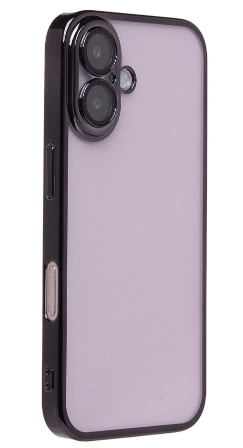 Чехол iPhone 16 с защитной линзой, черный