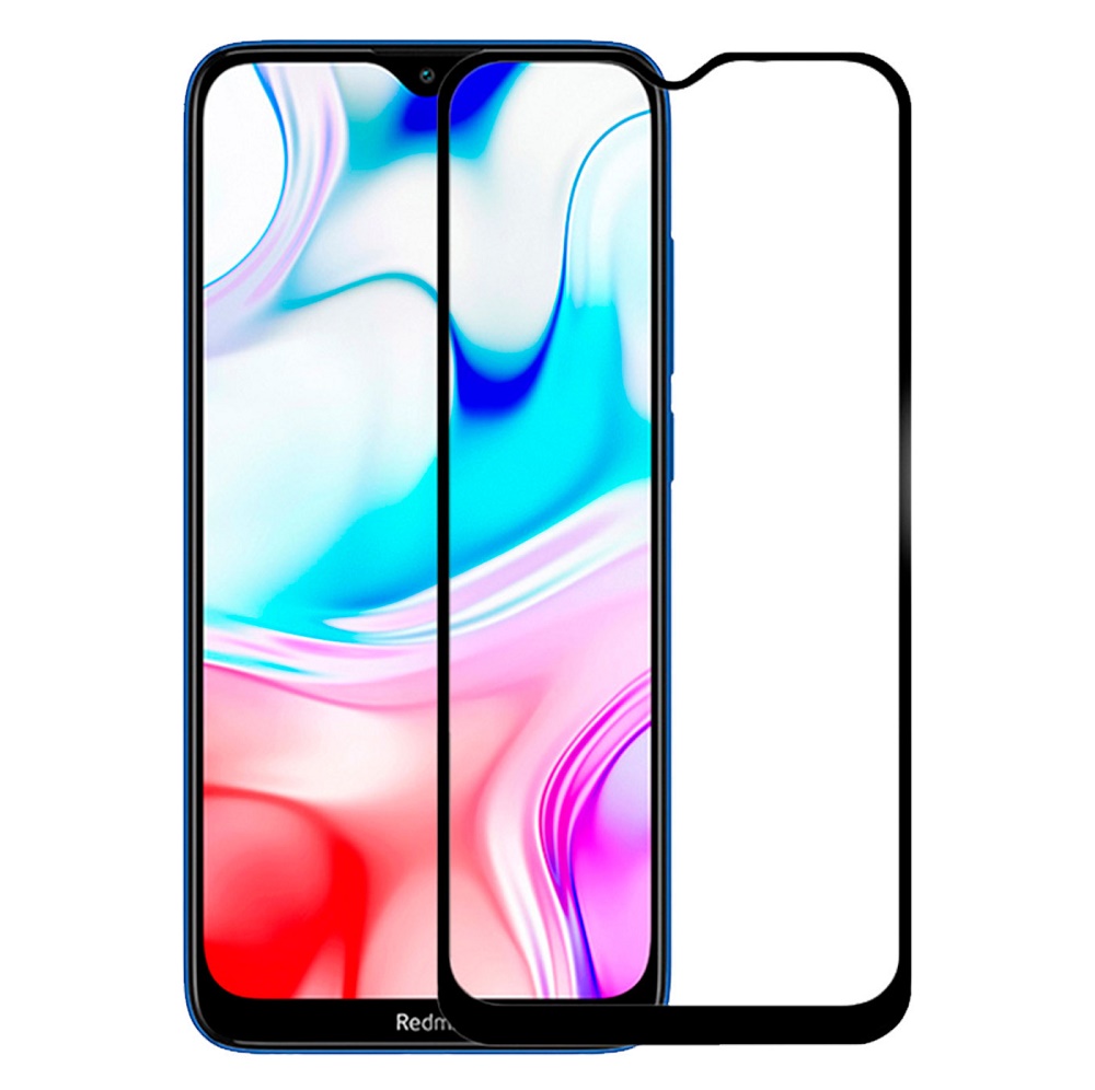 Защитное стекло Xiaomi Redmi 8/ 8A 10D полное покрытие, черное (тех упаковка)