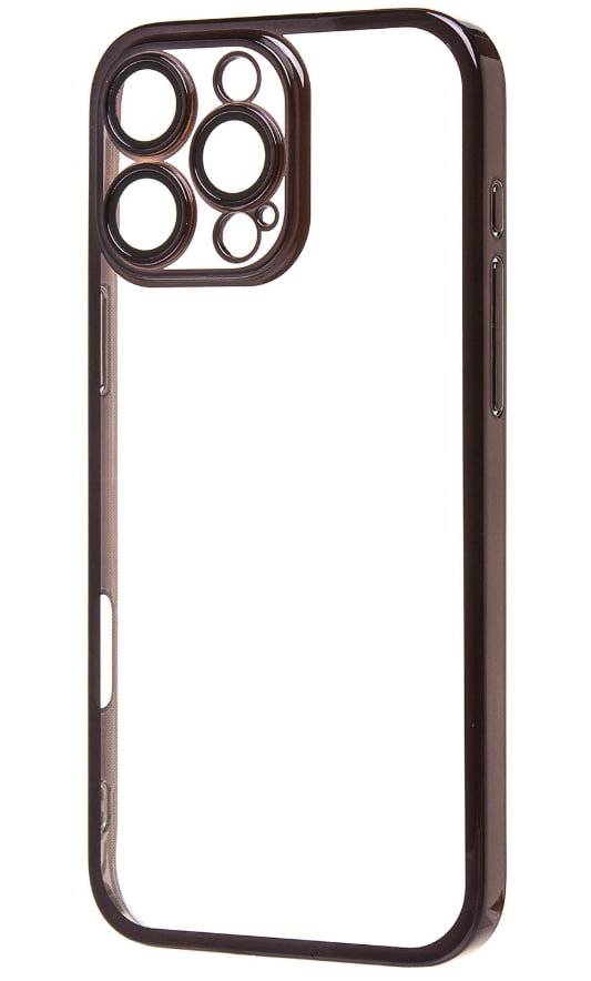 Чехол iPhone 16 Pro с защитной линзой, черный