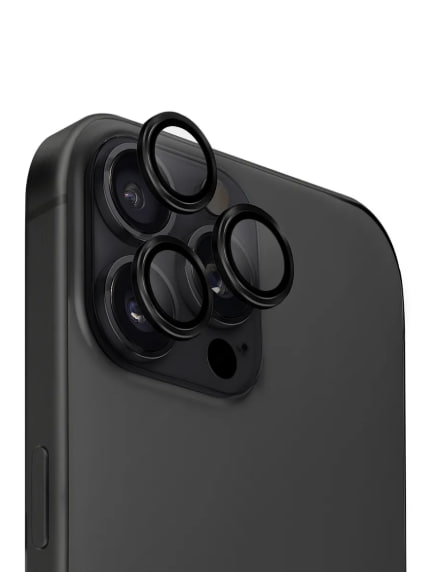 Защитное стекло на камеру iPhone 16 Pro/ 16 Pro Max, черное