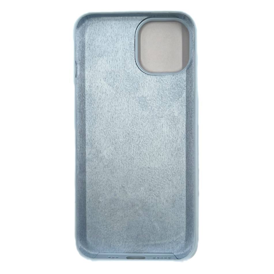 Чехол силиконовый гладкий Soft Touch iPhone 14, светло-голубой №45 (закрытый низ)