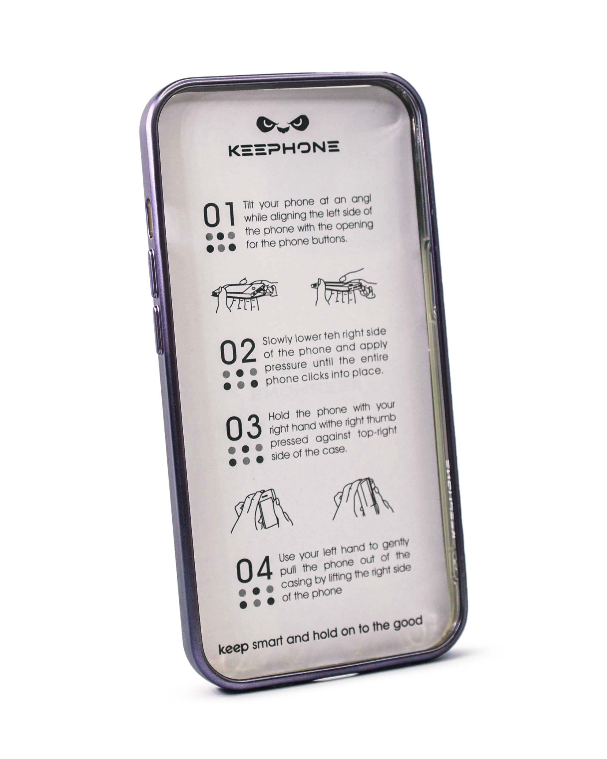 Чехол KeepHone iPhone 13 Pro с защитной линзой, фиолетовый