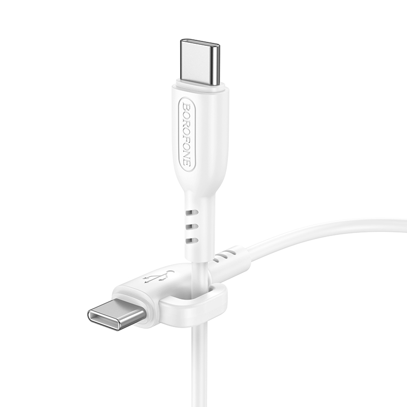USB-C кабель BOROFONE BX91 Symbol Type-С to Type-С PD60W (3.0A, 100см), белый