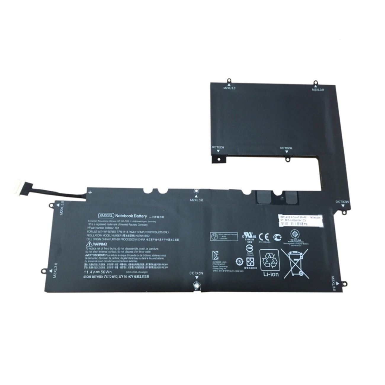 АКБ SM03XL для ноутбука HP Envy X2 15-C Series 11.4V 50Wh (Org)