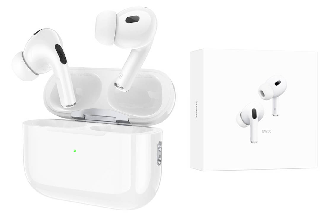 Беспроводные наушники HOCO EW50 Bluetooth стерео True Wireless BT headset, белые