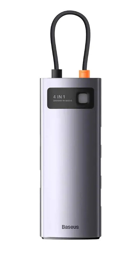 USB-концентратор Baseus Metal Gleam Series (4-in-1) (Type-C to USB 3.0) (Серый)