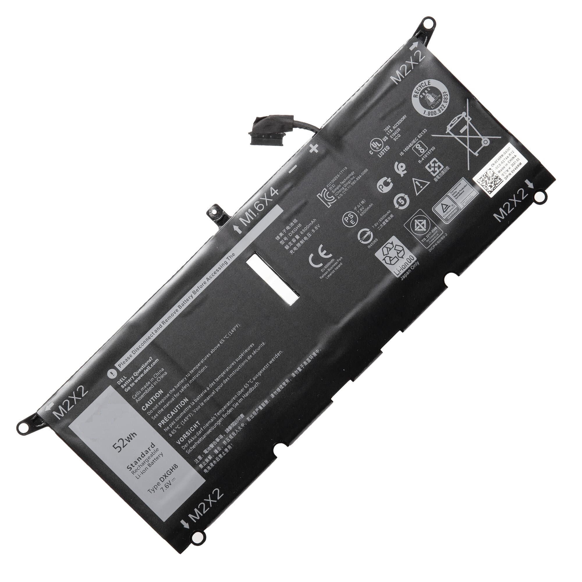 АКБ HMPFH для ноутбука Dell XPS 13 9365 7.6V 5940mAh (Org)