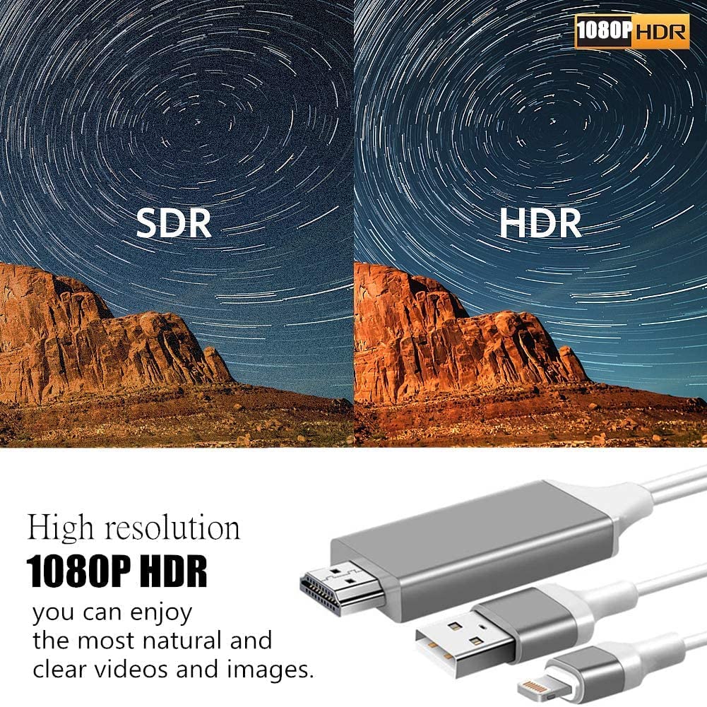 Кабель HDMI - Lightning Орбита OT-AVW49 2 м, белый