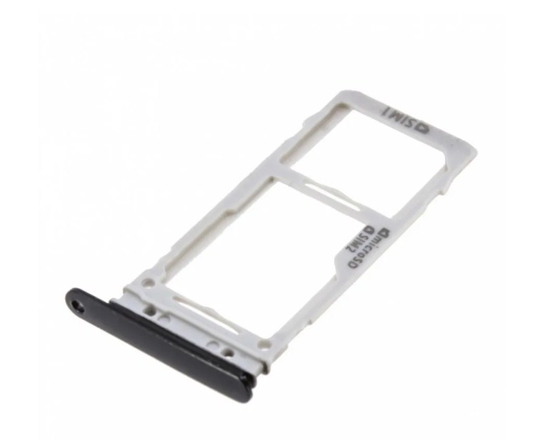 Держатель Sim Samsung G965/ S9 Plus Dual, черный