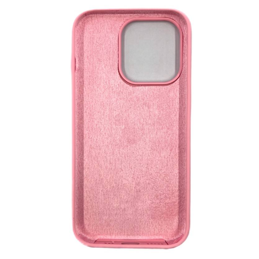Чехол силиконовый гладкий Soft Touch iPhone 14 Pro, розовый №6 (закрытый низ)