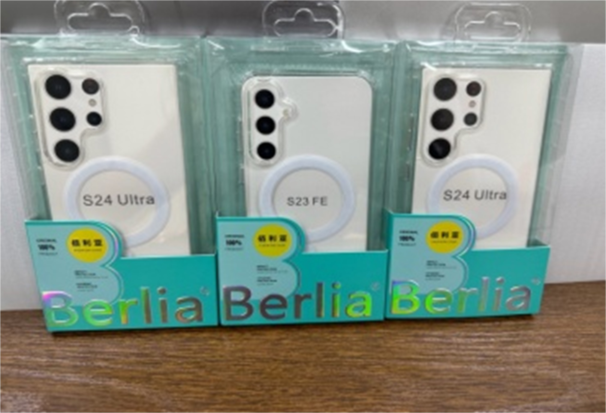 Чехол силиконовый Berlia с MagSafe для Samsung S24 Ultra, прозрачный