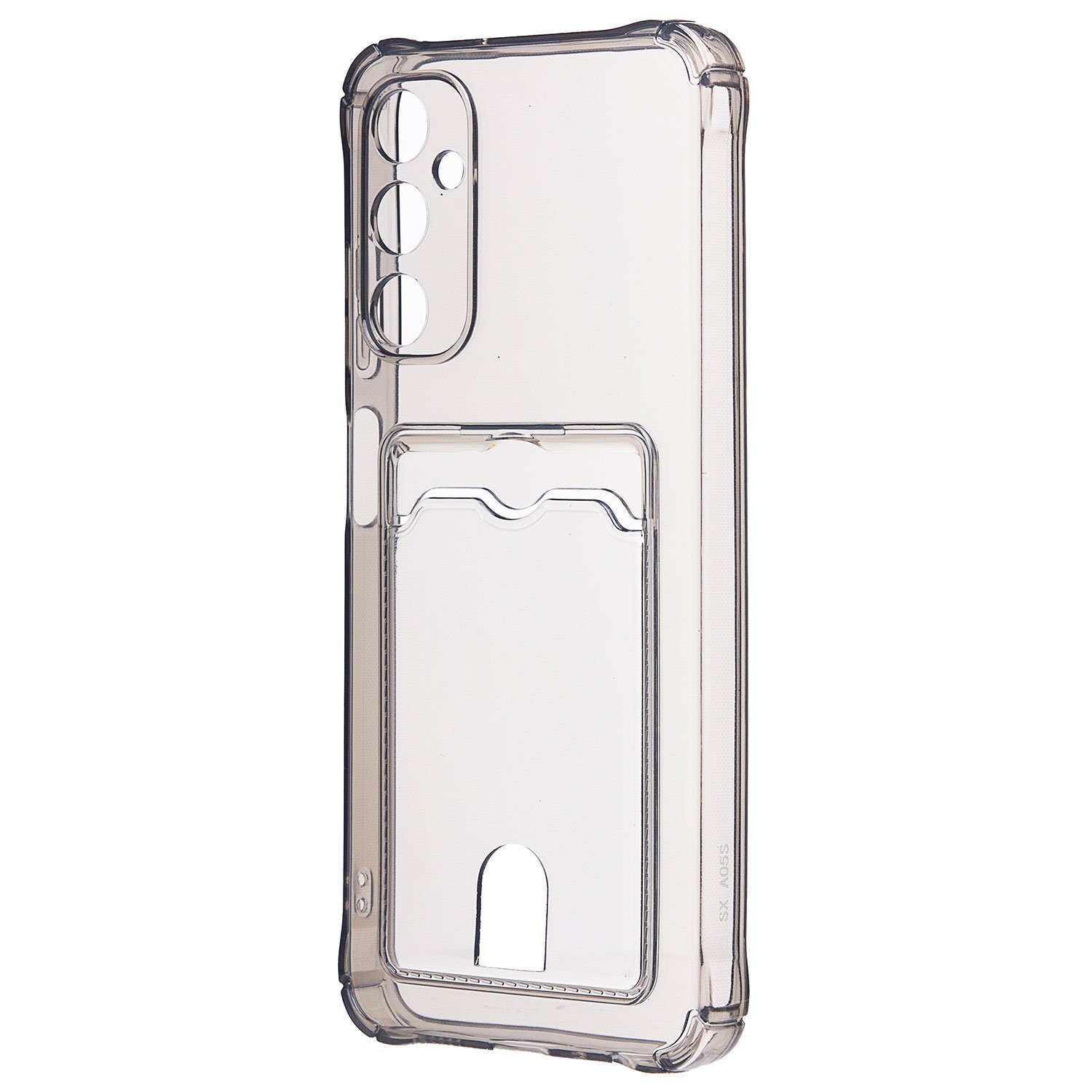 Чехол силиконовый с визитницей Samsung A05S SM-A057 черный