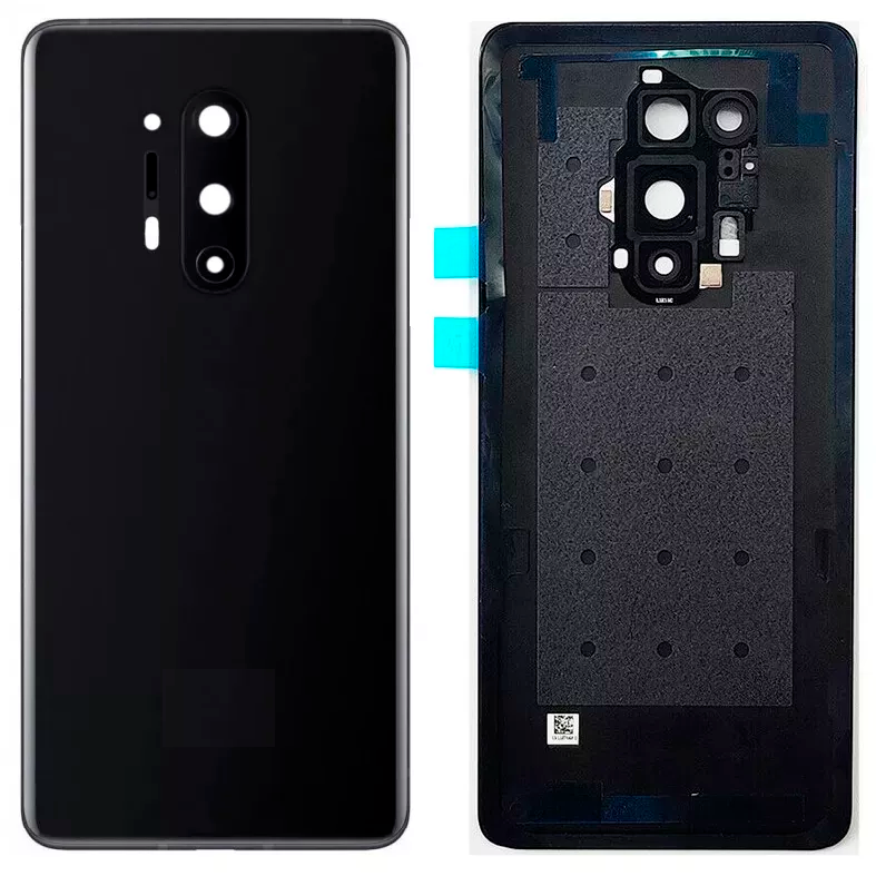 Задняя крышка в сборе со стеклом камеры OnePlus 8 Pro (Черный) Premium (Org)