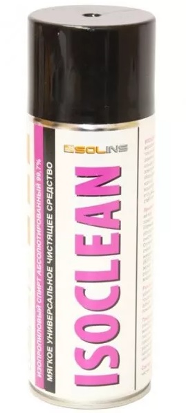 Универсальный очиститель изопропанол Solins Isoclean аэрозоль (400мл)