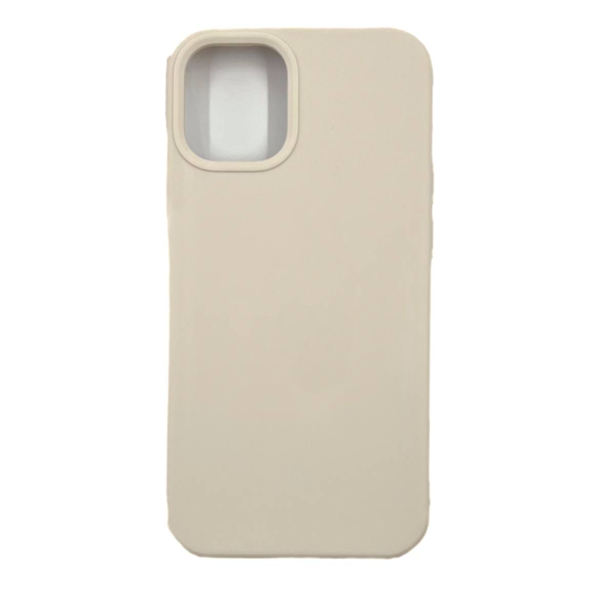 Чехол силиконовый гладкий Soft Touch iPhone 12 mini, слоновая кость №11 (закрыт низ)