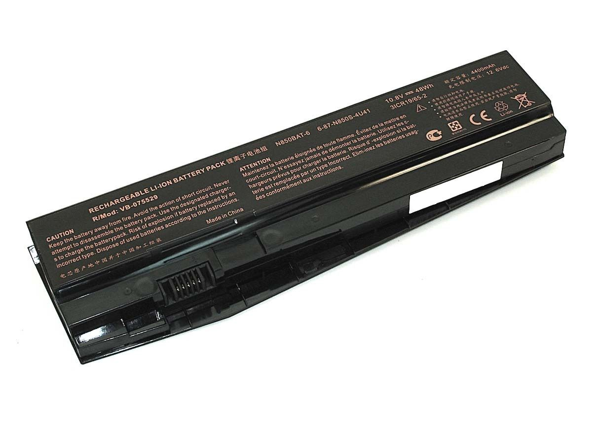 АКБ N850-3S2P для ноутбука Clevo N850HC 10.8V 4400mAh (OEM) черная