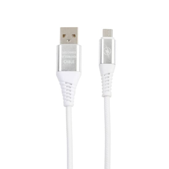 USB кабель micro USB Samsung 1,0м, в металлизированном пакете МТ, белый. (длинный штекер)