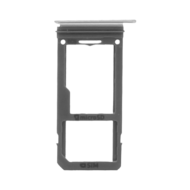 Держатель Sim Samsung G950F/ G955F / S8/ S8 Plus (Две сим карты), серебро