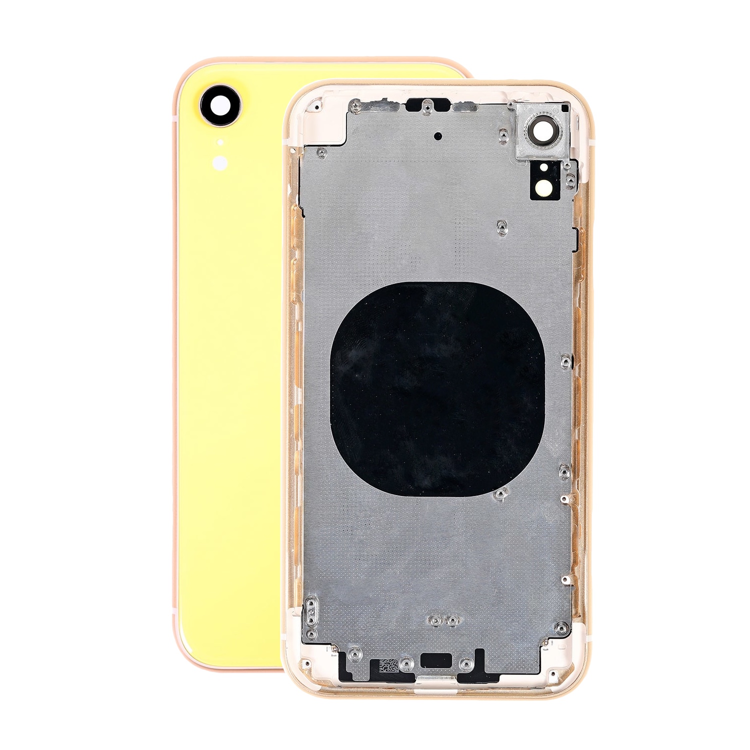 Задняя крышка/ Корпус iPhone XR в сборе с рамкой, желтый (CE)