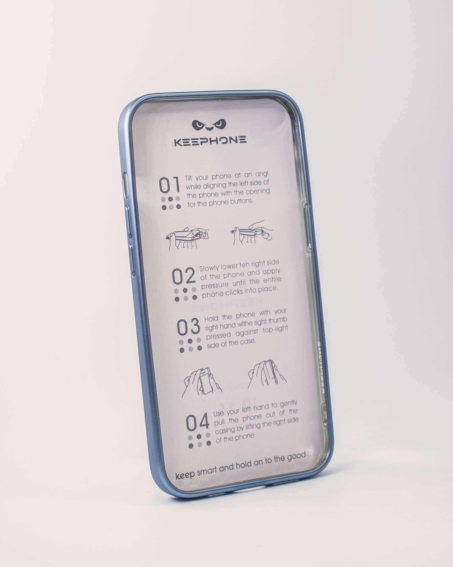 Чехол KeepHone iPhone 14 с защитной линзой, синий