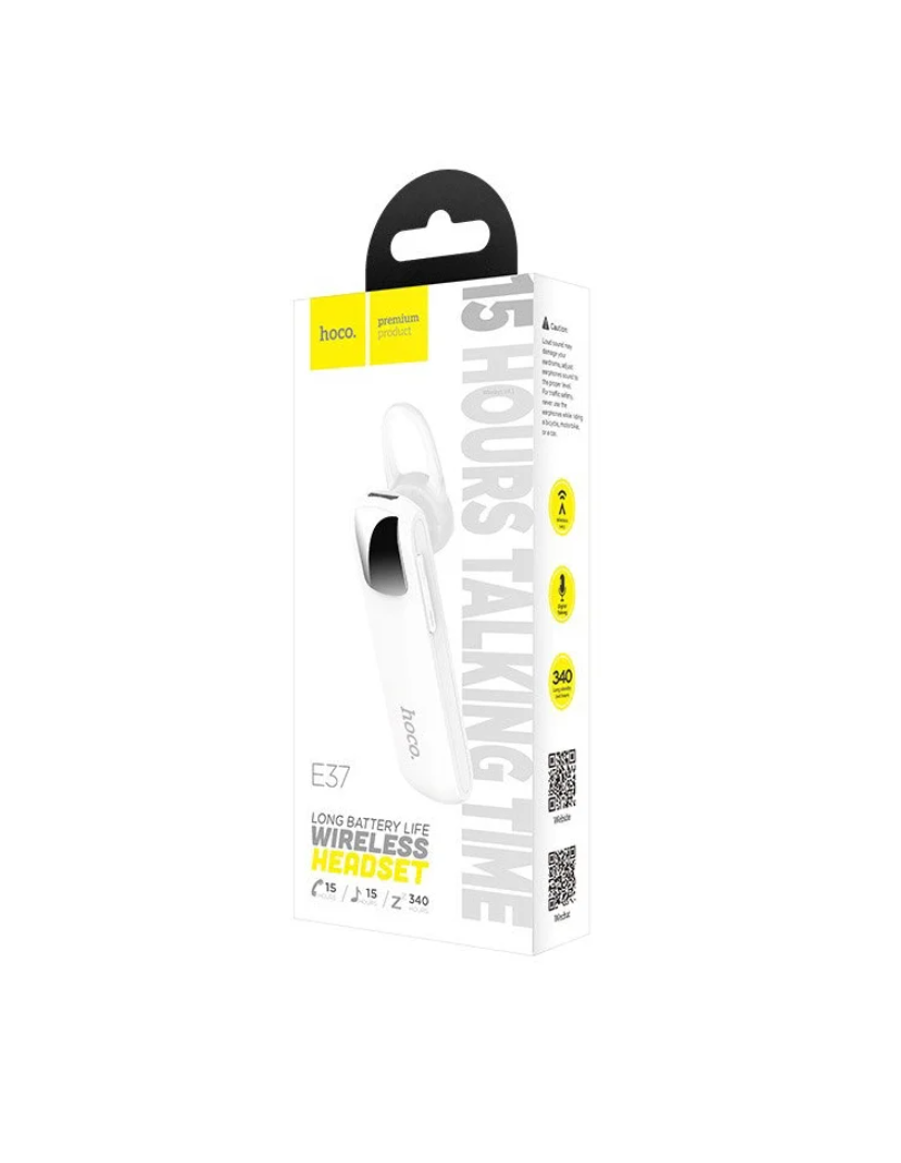 Bluetooth гарнитура HOCO E37 Gratified business, белая