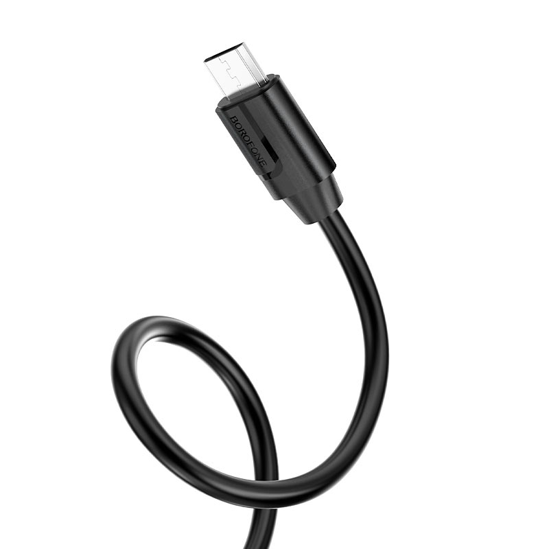 USB кабель micro USB BOROFONE BX55 Harmony (100см, 2,4A), черный