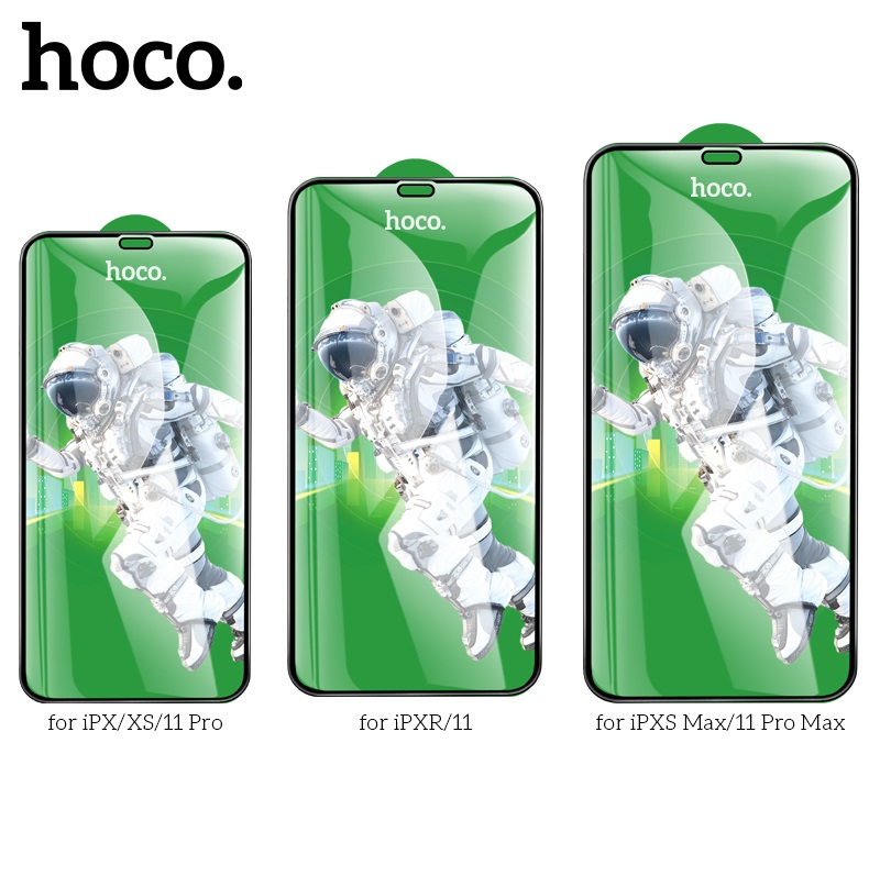 Защитное стекло iPhone XR/ 11 HOCO G16, черное