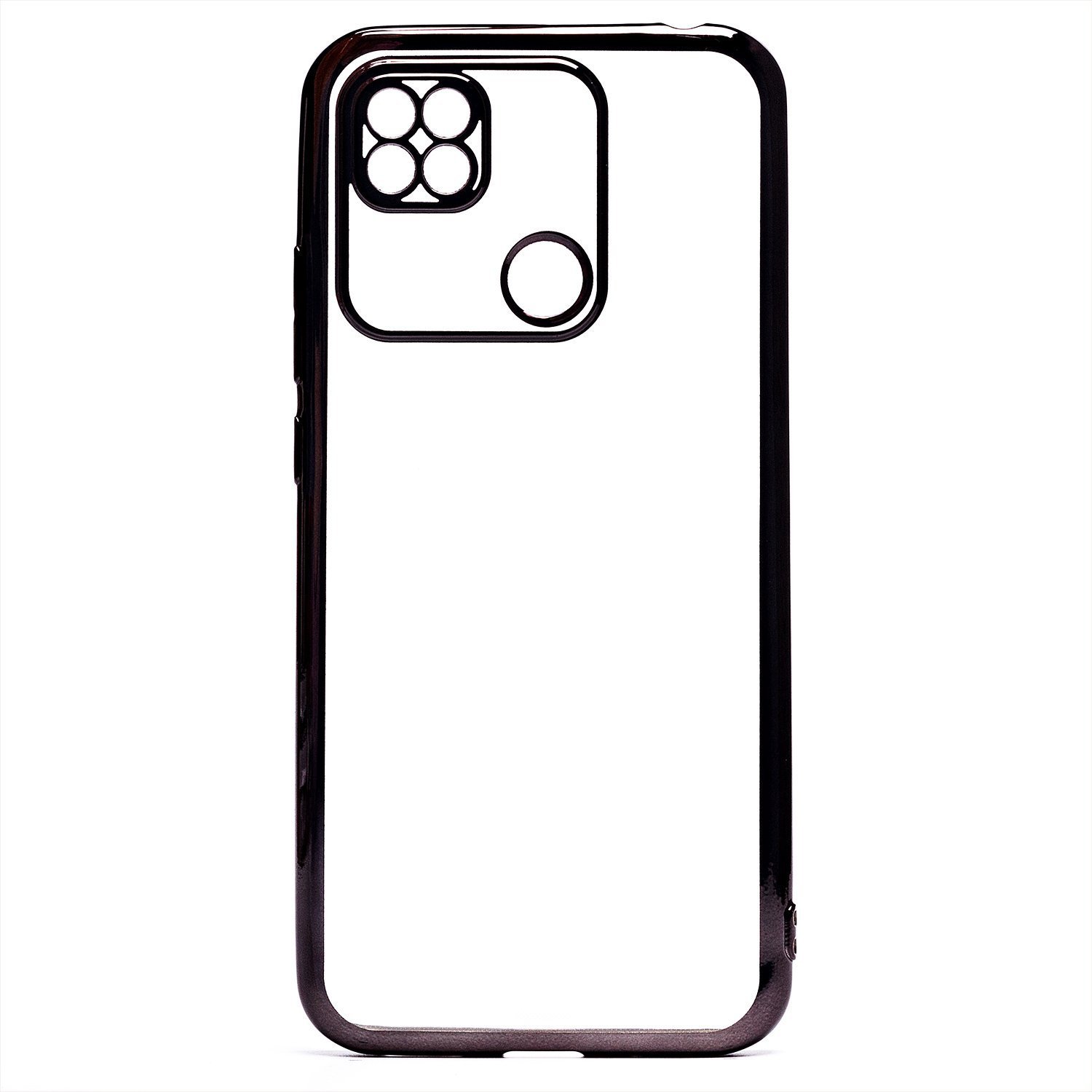 Чехол силиконовый Xiaomi Redmi 10A с хром. контуром, черный