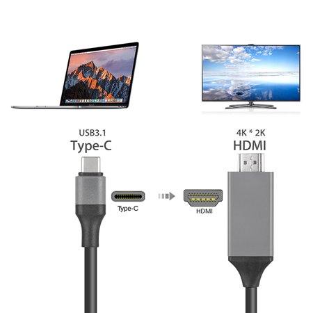 Кабель HDMI - TYPE-C Орбита OT-AVW49 2 м, белый