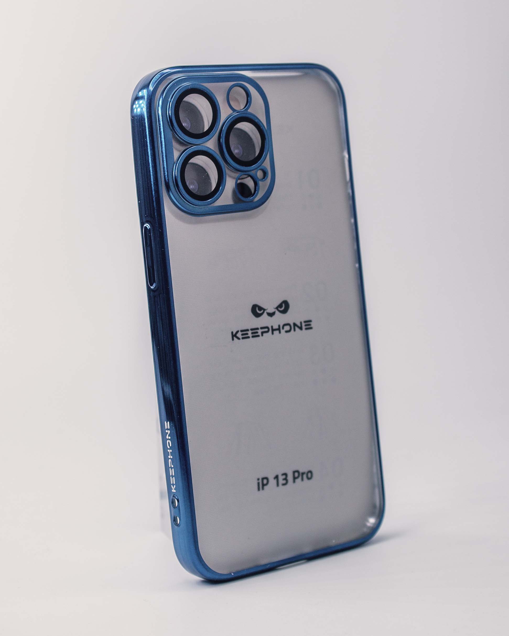 Чехол KeepHone iPhone 13 Pro с защитной линзой, синий