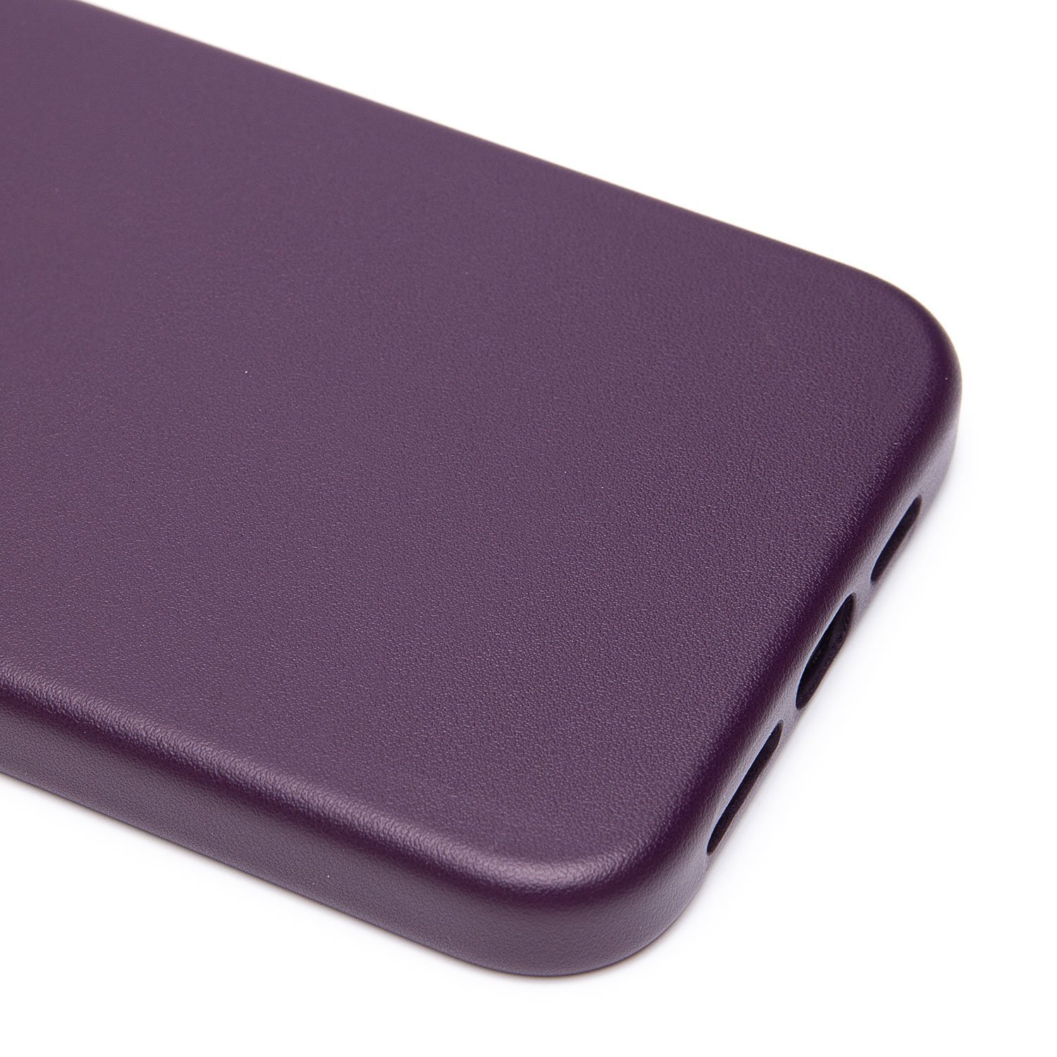 Чехол экокожа MagSafe iPhone 15 Pro, пурпурный