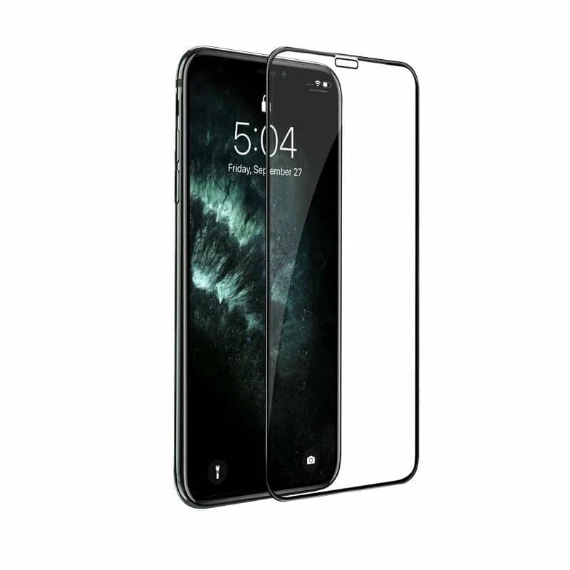 Защитное стекло iPhone 15 Pro XMART 9D, черное (тех упаковка)
