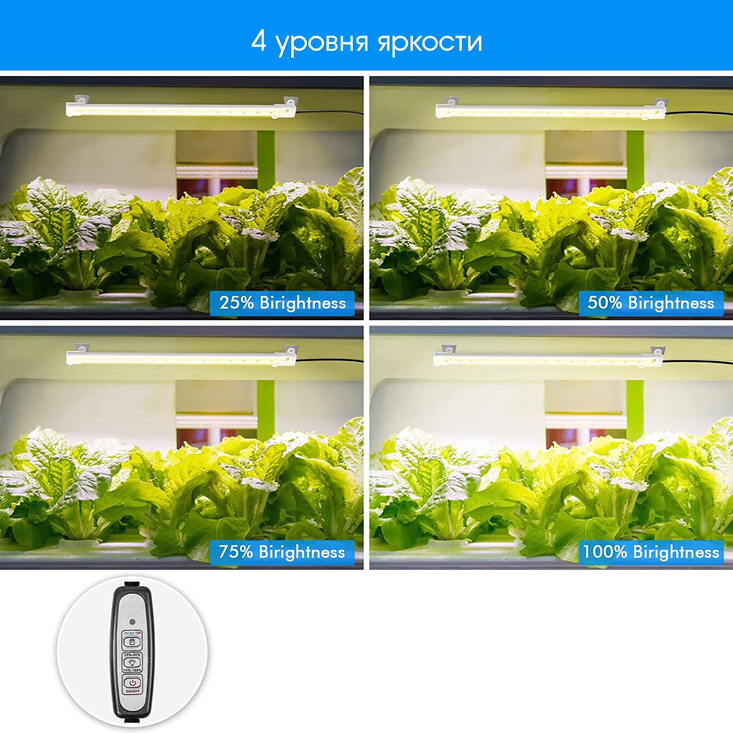 Фито-лампа Огонек OG-LDP17 (10Вт, USB) желтая