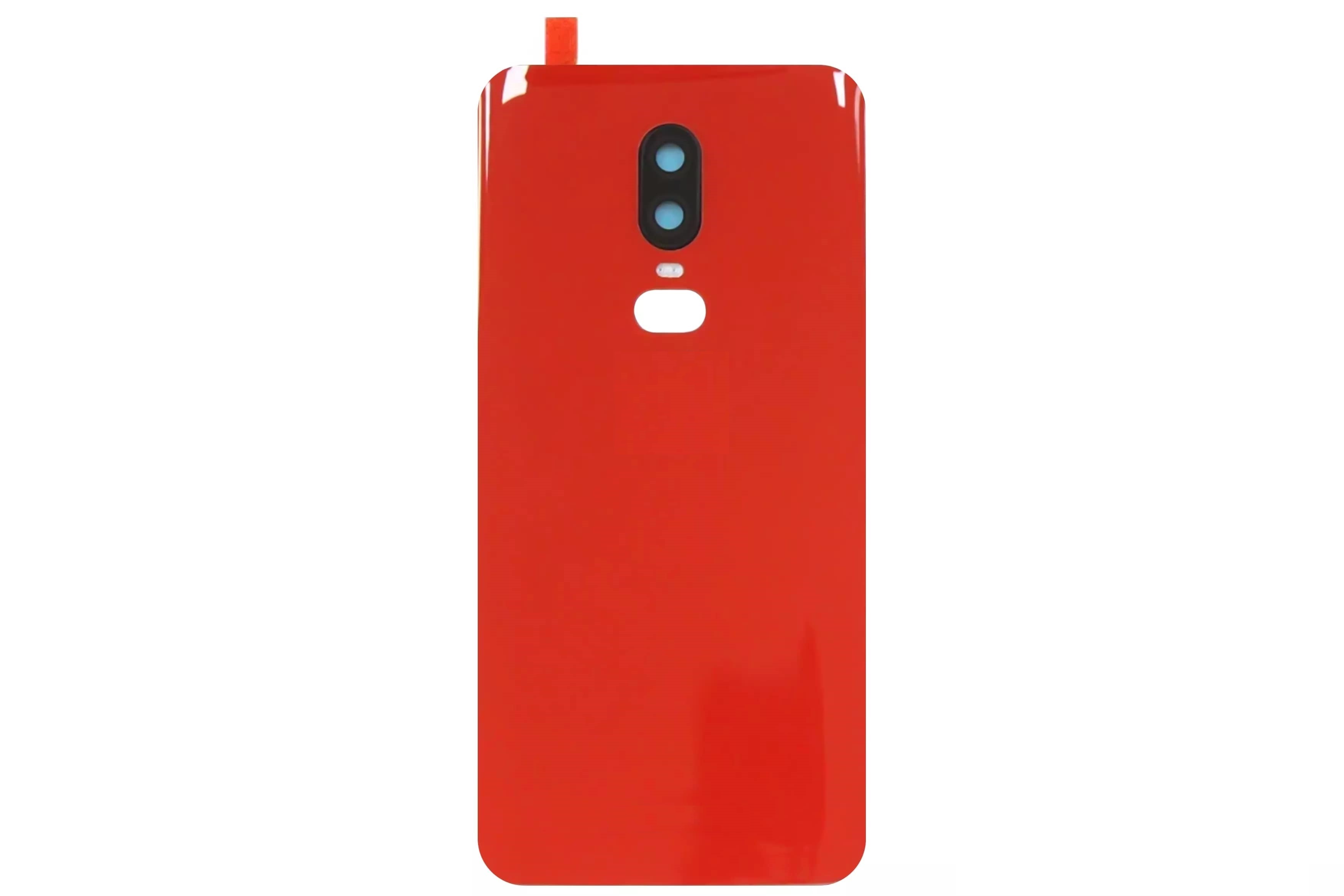 Задняя крышка в сборе со стеклом камеры OnePlus 6 (Красный) Premium (Org)