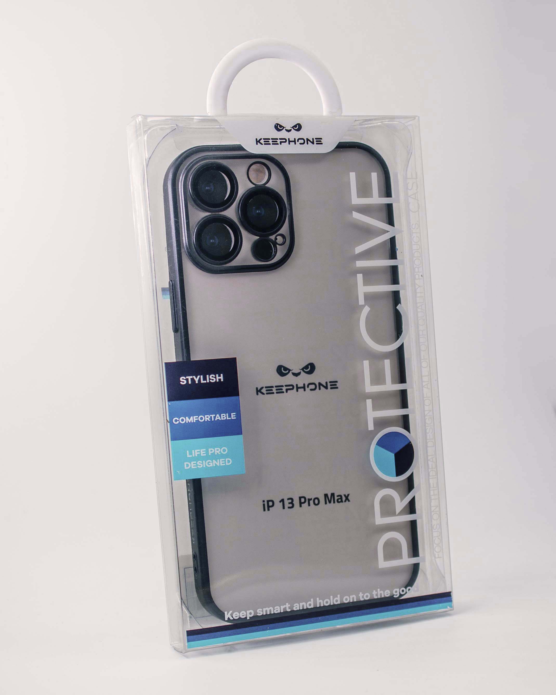 Чехол KeepHone iPhone 13 Pro Max с защитной линзой, черный