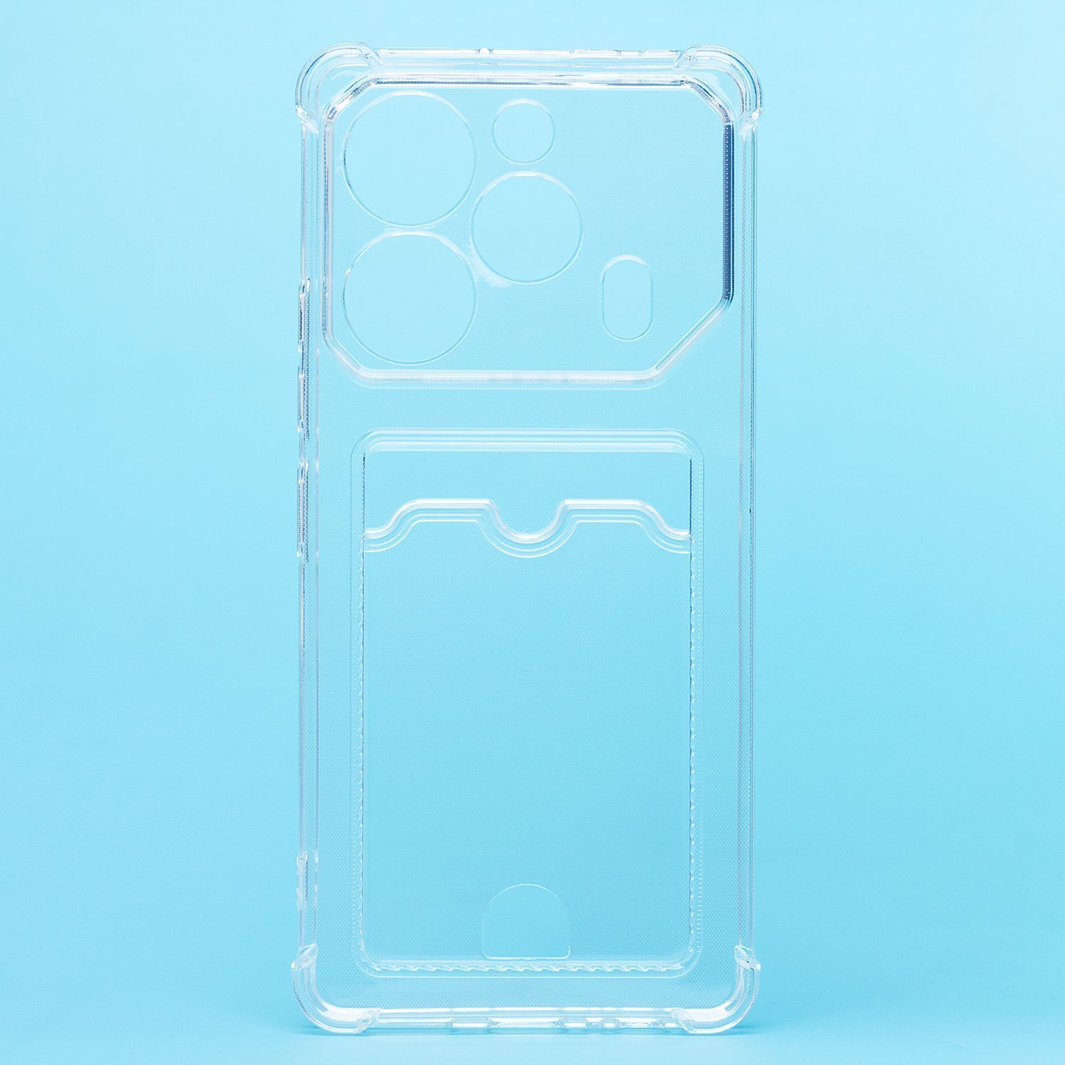 Чехол силиконовый с картхолдером TECNO Pova 6 4G, прозрачный