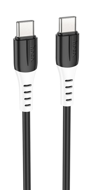 USB-C кабель HOCO X82 Type-С to Type-С 60W быстрая зарядка Silicone (100см), черный