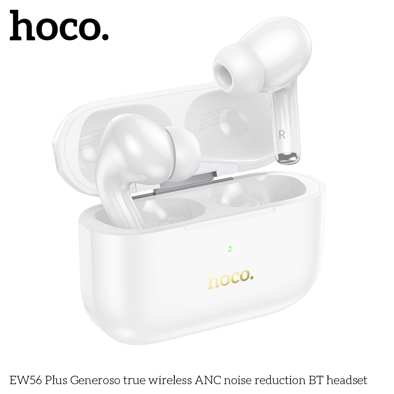 Беспроводные наушники HOCO EW56 Plus Bluetooth Generozo True Wireless ANC BT headset, белые