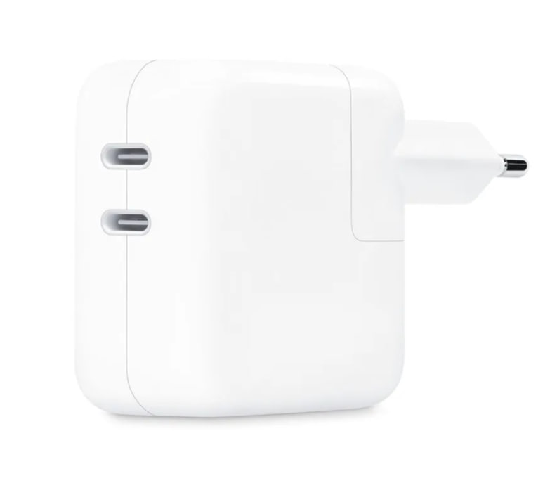 Сетевой адаптер USB-C 35W, MW2K3ZM/A, orig 100%, быстрая зарядка, в коробке, белый